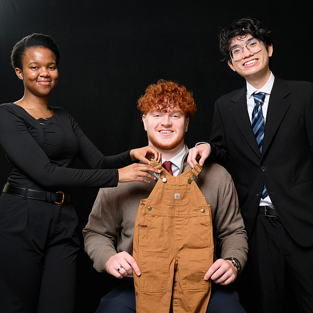 Evergrow--Children's clothing that grows with the child From left: Nombuso Msibi BA '29, Jack Warren BA '26, Nhan Han BA 