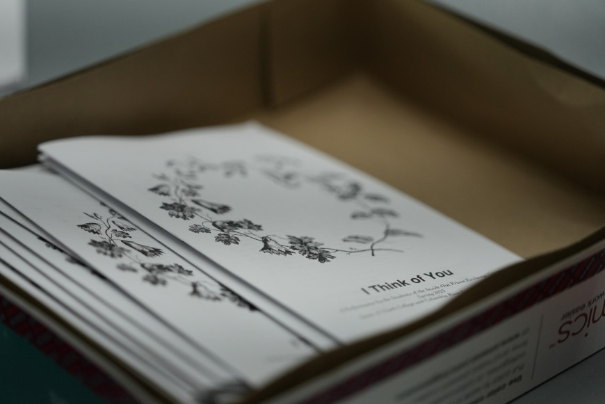 Close up of printed program.
