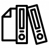 image of archival binders and a document